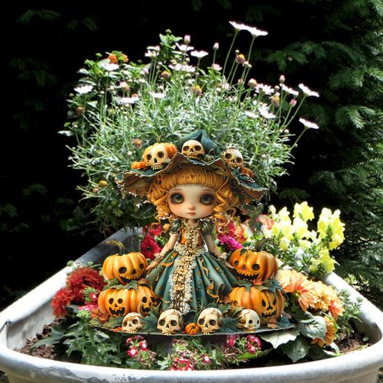 Fairy Tale Garden Stake 2D Flat Acrylic Decorative Stake Weatherproof Goddess Fairy Decoration with Stake for Home Patio Outdoor Decoration