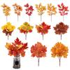Autumn Leaf Plant Bouquet Artificial Maple Leaf Fake Fallen Leaves Rattan Simulated Maple Leaf Garland Thanksgiving Decoration
