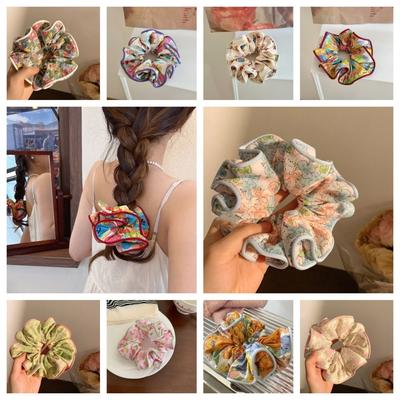 Ponytail Holder Korean Elastic Scrunchies Pastoral Style Floral Hair Rope Flower Hair Band  Spring