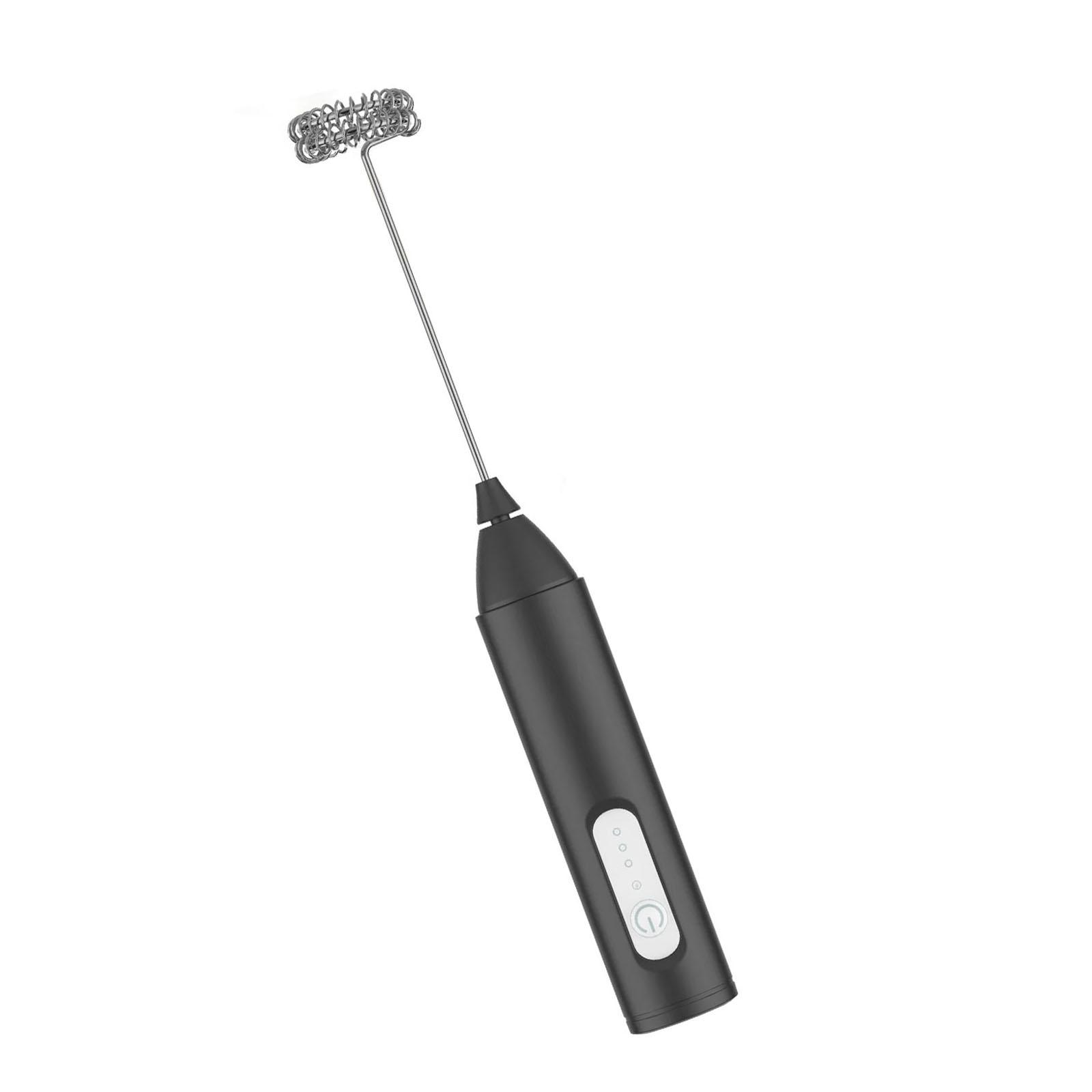 

Мини-пеновзбиватель для молока с USB-зарядкой, 3 скорости, ручной пенообразователь, многофункциональный кофейный венчик для кухонных энтузиастов чёрный