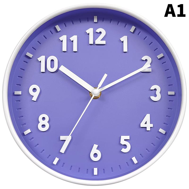 

8 Inch Quiet Wall Clock Digital Silent Night Mode for Home Bedroom Office Easy Read Large Numbers