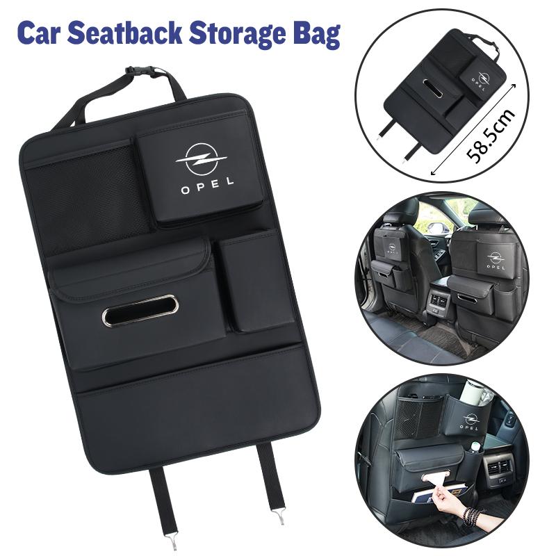 AAADQ1 Car Seatback Organizer Anti-Kick Pad Trunk Storage Bag Accessories For Opel Astra Insignia Corsa Zafira Meriva Mokka Vivaro Vect