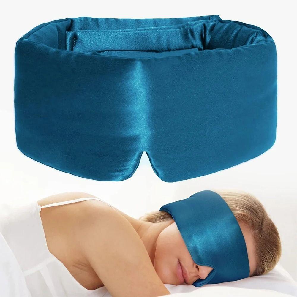 

Mulberry Silk Sleeping Mask Eyepatch Soft Eyeshade Patch New Blocking Light Eyemask Sleeping Aid рожевий