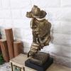 Exquisite Silence is Golden Thinker Statue Figurine Handcraft Entrance Objects