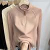 Plus Size Women Half Turtleneck Fleece Lined Warm Base Layer Top For Autumn Winter