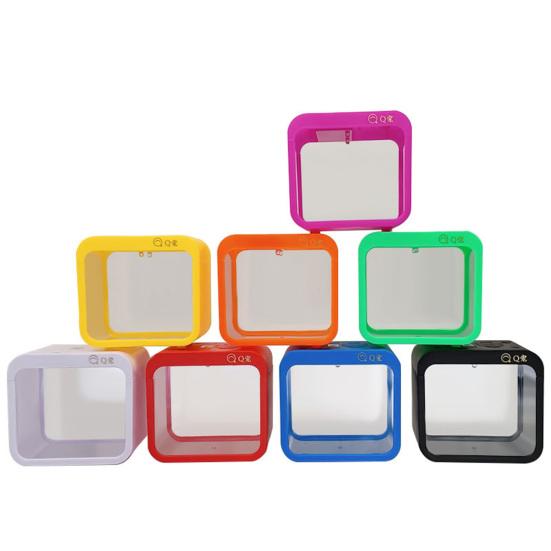 Energisparande Akvarium Stilfull Återanvändbar Clamshell Matningsfönster Fiskterrarium Hushåll