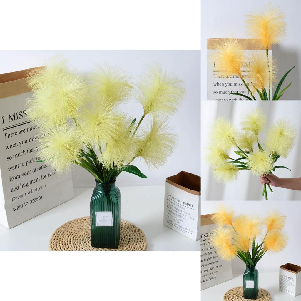 Faux Phragmites Australis Decorative Arrangement With Embossed Pattern For Home Wedding Garden
