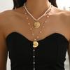 Elegant Cross-border Pearl & Seashell Pendant Necklace - Fashionable Clavicle Chain for Women