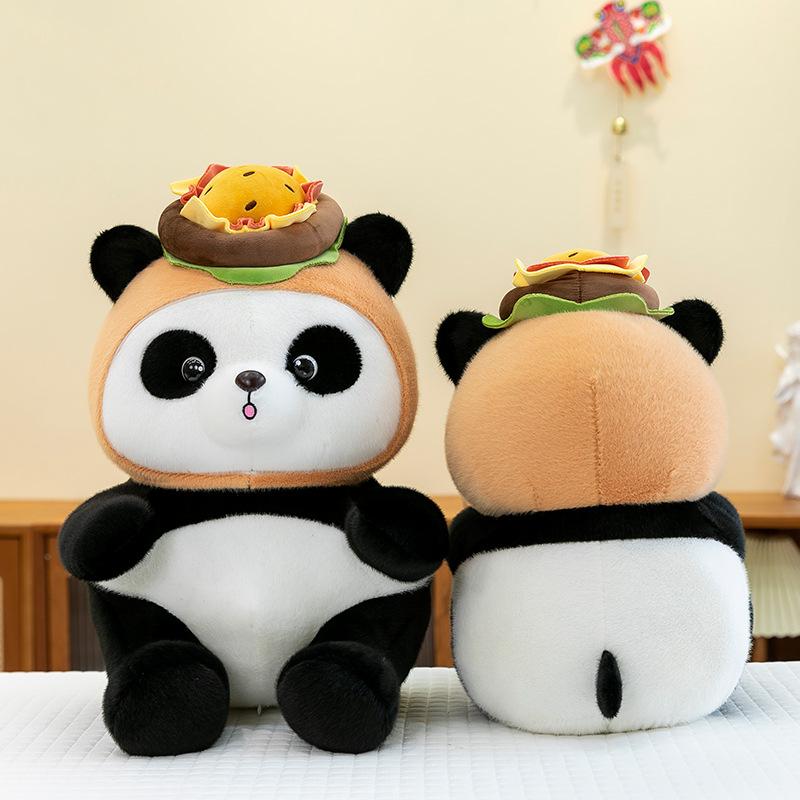 

Creative Hamburg Panda Doll Plush Toy National Treasure Giant Panda Doll Panda Ragdoll Holiday Gifts 31cm（0.36kg）