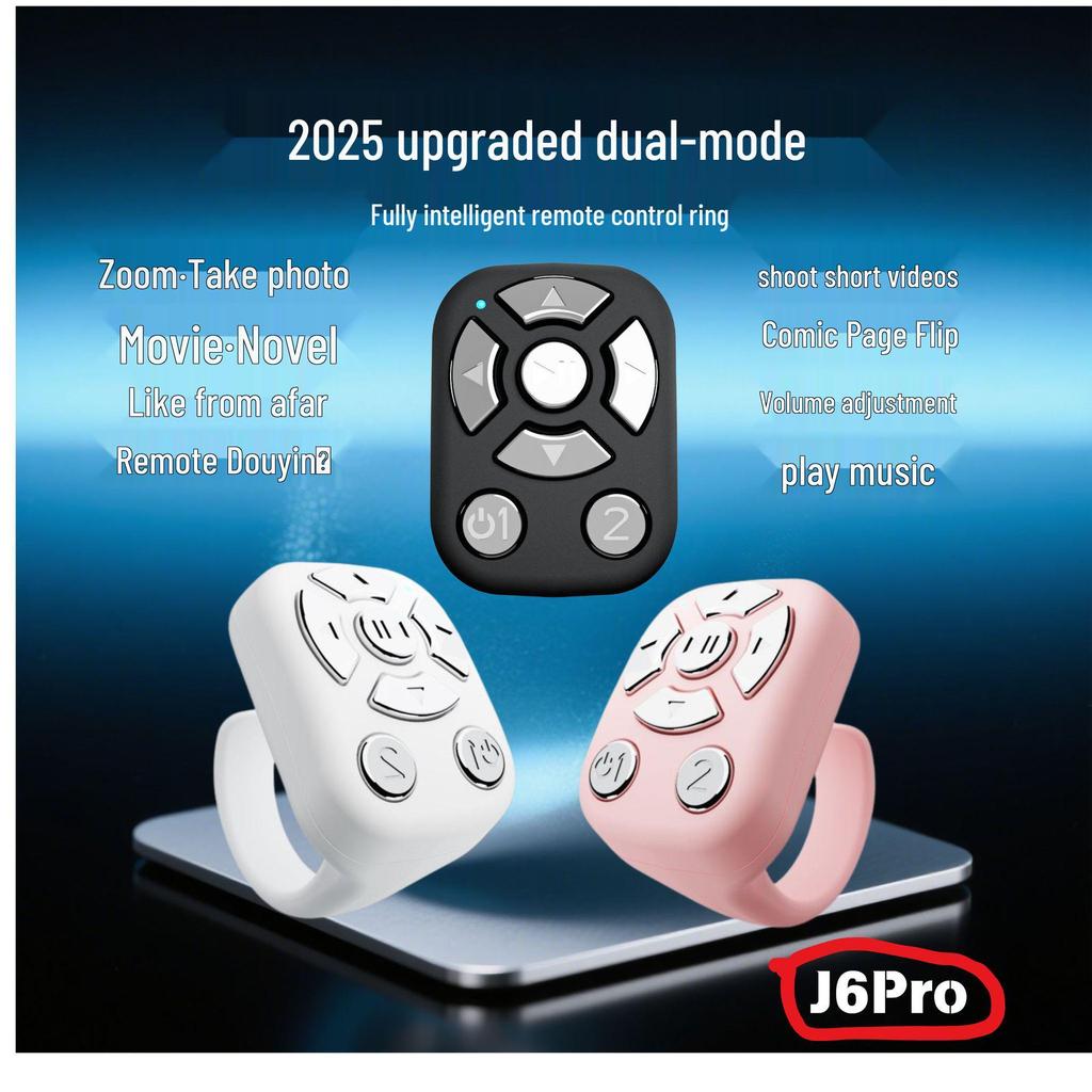 Multifunktioneller Bluetooth Selfie-Stick & Video-Auslöser mit Ringfernbedienung für TikTok