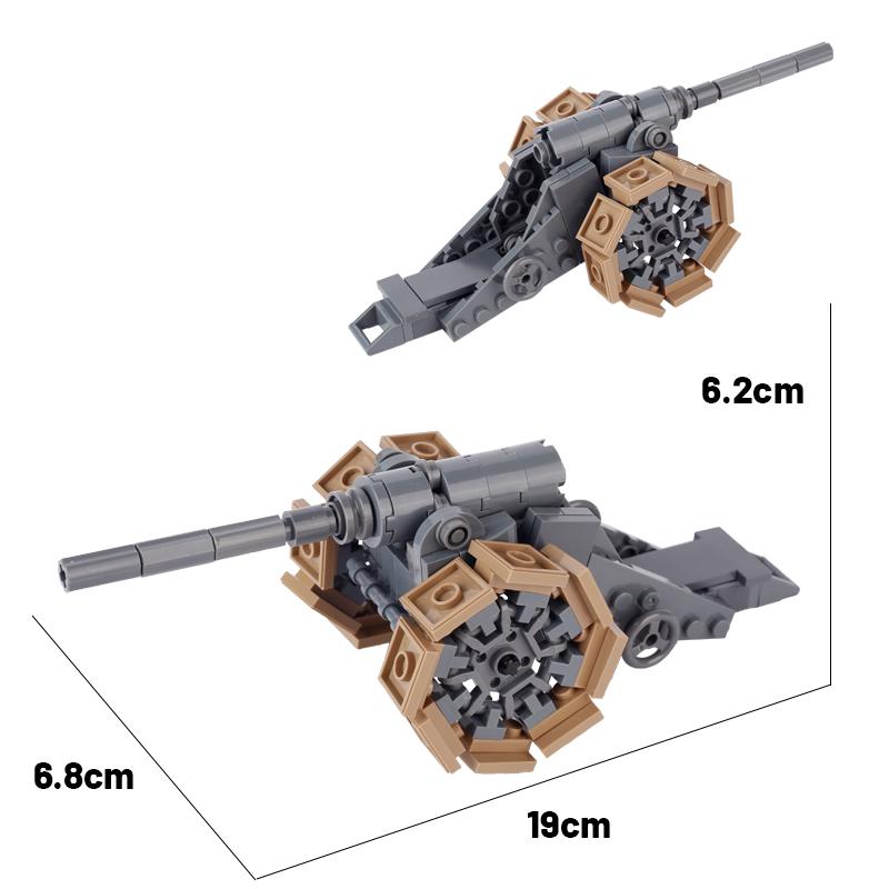 WWII Military Soviet German Cannon Building Block Set Soldier Vehicles Artillery Bunker Figure Weapon Accessories Toy Boy Gift Present K038