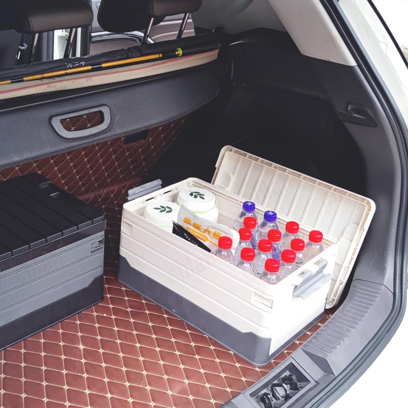 35L Foldable Storage Box for Car Trunk Collapsible Organizer Container Thickened PP Plastic Stackable Space Saving