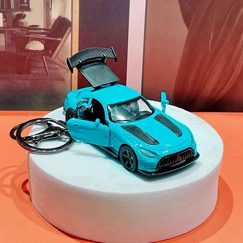 Fun Car Keyring Sports Car Keychain Accessories Roadster Key Chain Alloy Material Creative Ornaments Cartoon Schoolbag Pendant