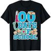 School Nurse 100 Days of School Graphic T-Shirt Medical Themed Tee for Men Casual Daily Wear