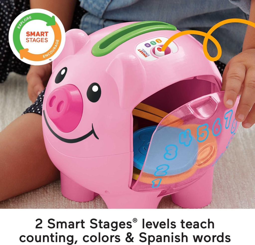 MATTEL Fisher Price Laugh and Learn Smart Stages Piggy Bank by Laugh and Learn
