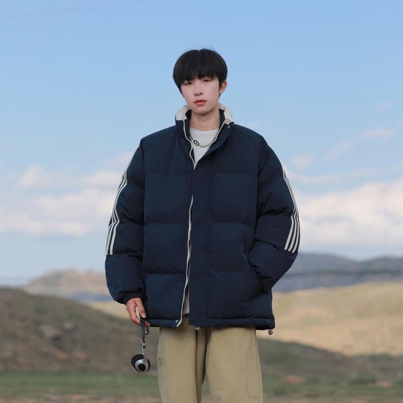 Couple Padded Clothes Men's and Women's Winter Padded Jackets Trendy Brand Bread Clothes Loose Stand-up Neck Padded Clothes Men's