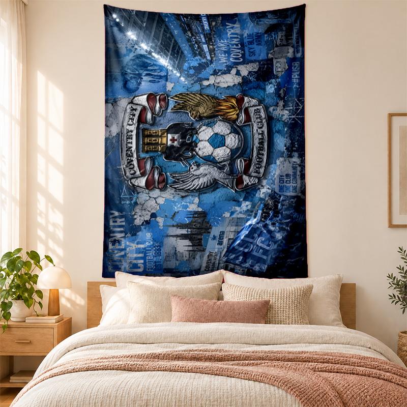 Coventry City F.C. Tapestry highquality for decorating living room bedroom dorm walls ideal as bedroom wallart orholiday gift
