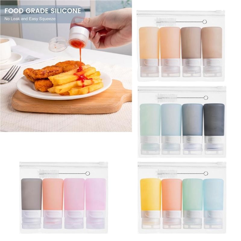 Plastic Salad Dressing Containers for Lunch Boxes Leakproof and Portable Sauce Bottles Safe Food Storage Containers