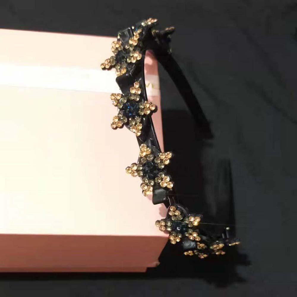 Sweet Hair Bands with Clips Snowflake Star Hairband Twinkle Rhinestone Bangs Clip Headband  Daily