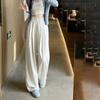 Women's Summer Vintage Tencel Jeans High Waisted Drapey Straight Leg Loose Retro Wide Leg Pants