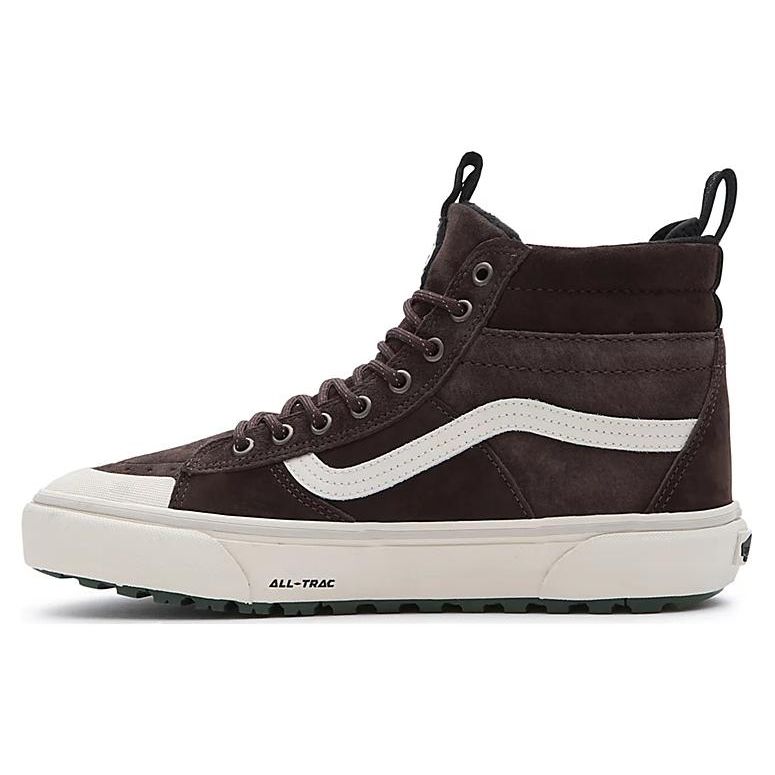 Vans Sk8 Mte-2 Lace-Up Shock Absorbing Durable High-Top Skate Shoes Unisex Skate Shoes Brown Beige VN0007NK3N1