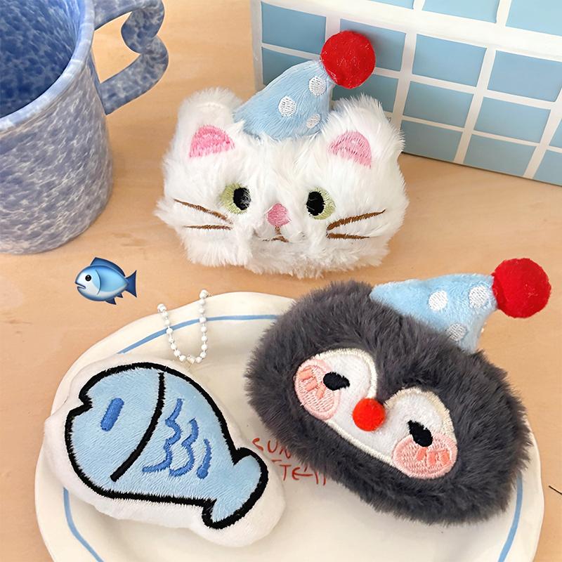 Penguin Plush Toy Keychain Fluffy Soft Stuffed 1Pc for Girls Bag Pendant Backpack Car Keychain Holder