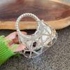 Akrilik Mini Moon Shape Clutch With Rhinestones And Chain For Daily Fashion