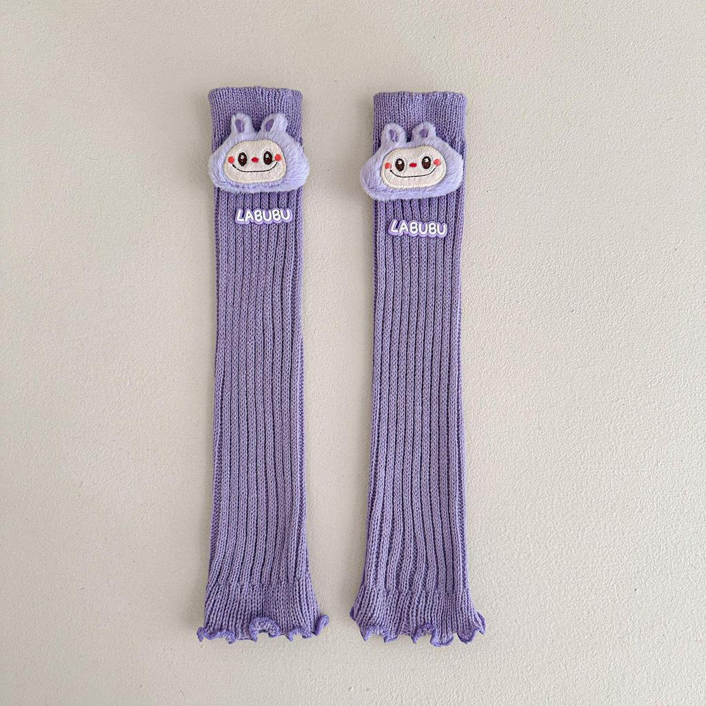Autumn & Winter Cartoon Knit Leg Warmers: Cute Mid-Calf Ruffle Socks for Kids