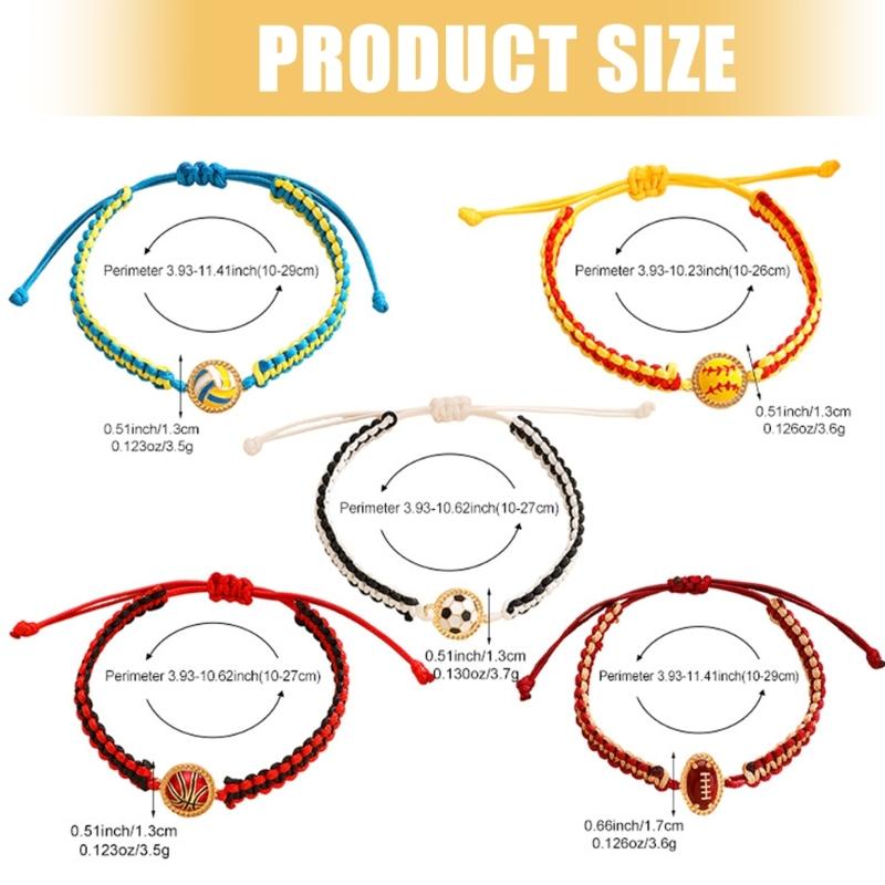 Handgefertigtes Sportarmband mit Motiven aus Fußball, Volleyball und Soccer für Fans und als Geschenk zu besonderen Anlässen