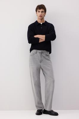 Lockere Jeans Denim Grau