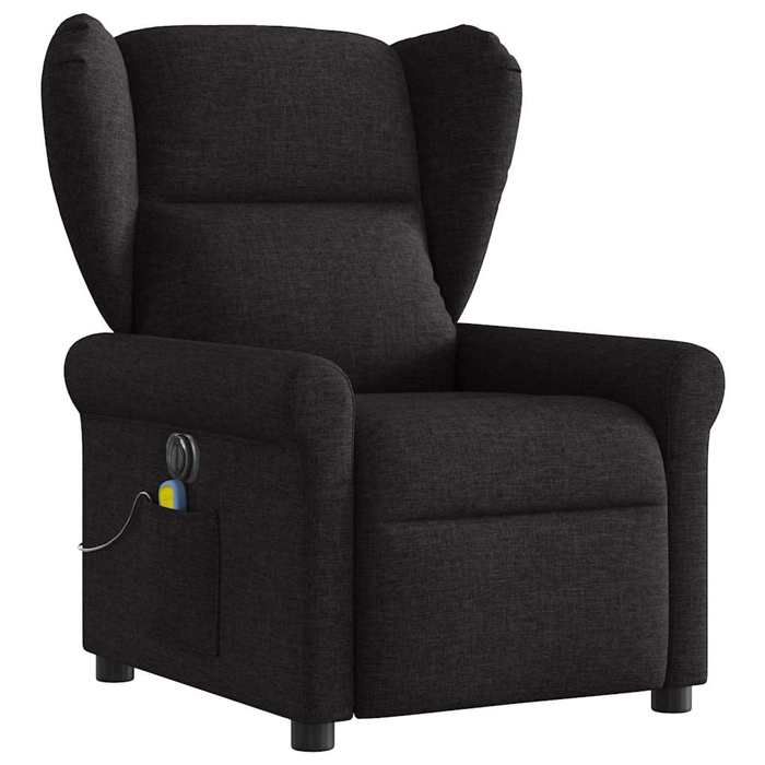 VidaXL Electric Reclining Massage Armchair Black Fabric 3303366
