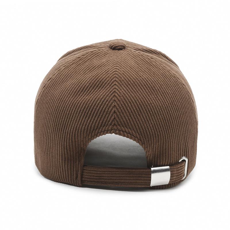 Corduroy Baseball Cap with Large Brim - Warm, Simple, Versatile, and Perfect for Outdoor Cycling