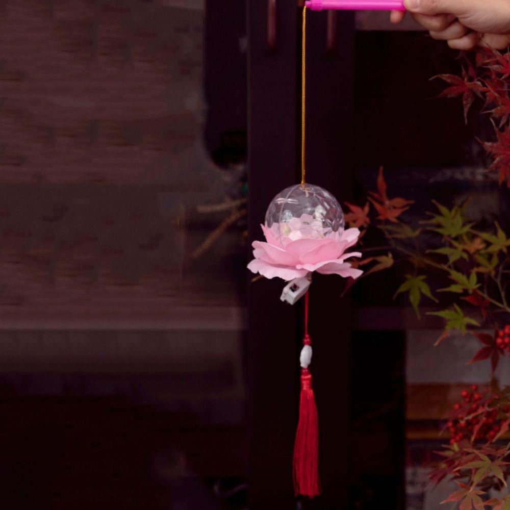 Portable Glowing Hand Held Lantern Handmade LED Light Luminous Toy Pendant Mid-Autumn Festival
