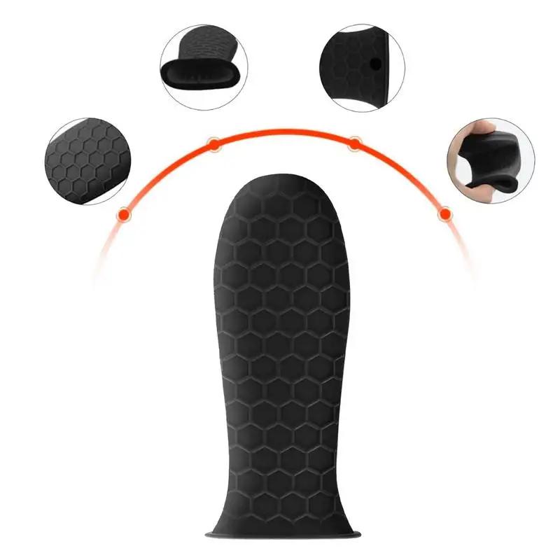 Röd Användbar Skållningsskyddande Grythandtagsskydd Silikonhållare Hög Värmebeständighet Silikon Grythandtagsskydd för Stekpanna Mjölkkanna