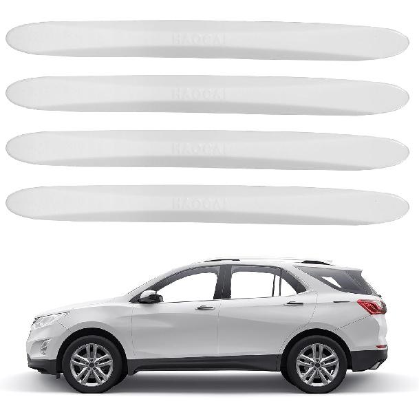 

PATIKIL Bumper Guard Strip, 4 Pcs Anti-Collision Patch Anti-Scratch Rear Bumper Protector Trim Self Adhesive Car Side Door Edge Sticker for SUV білий
