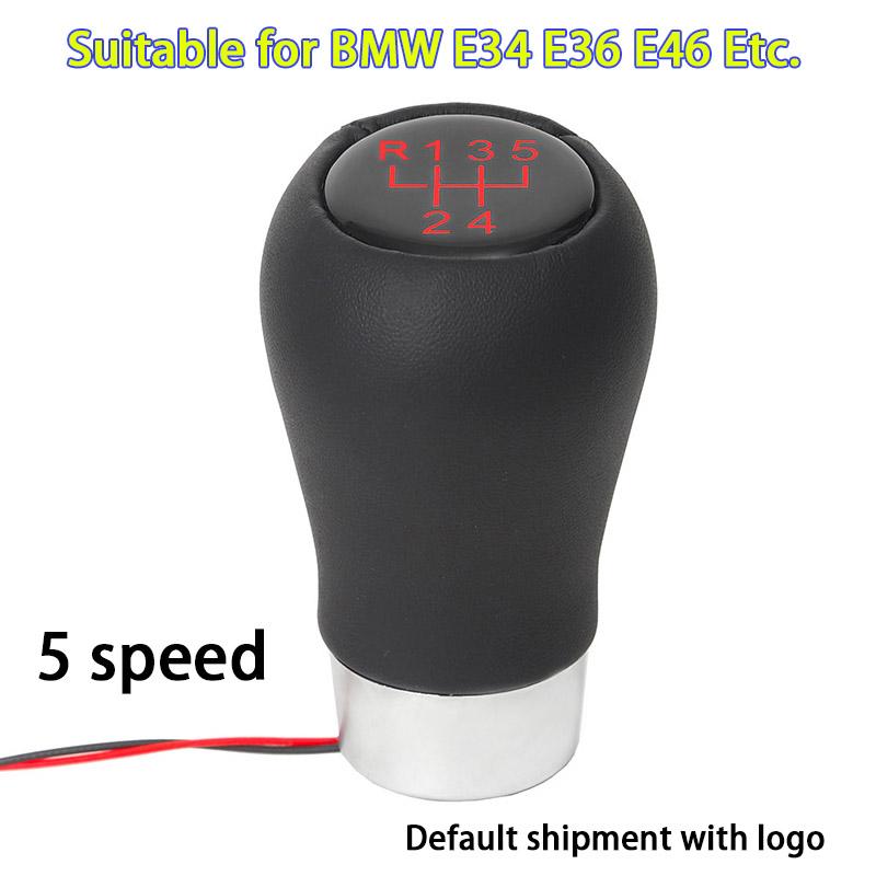Gear Shift Knob LED Lights For BMW E36 E46 E34 Transmission Knob Transmission 5 6 Speed Shift Knob Gear Lever Gear Shift Handbal SQ-076-5 speed