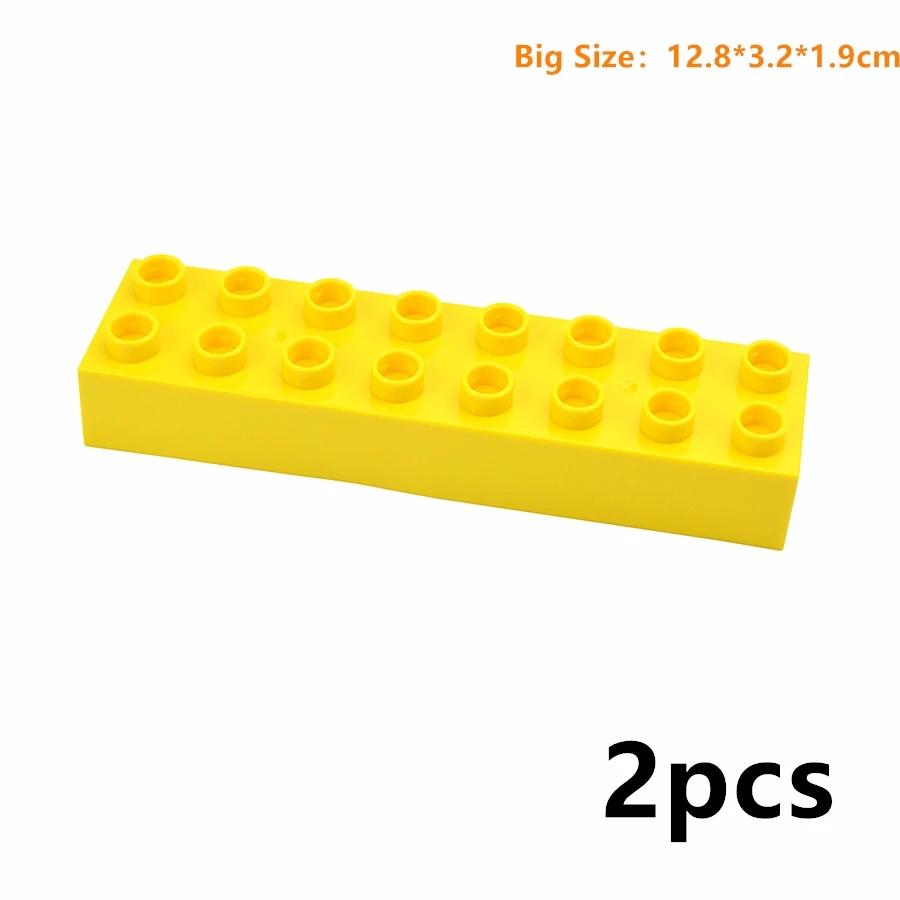 MOC Big Size Bulk Bricks Thick Building Blocks Educational Kid Creative Toys Slope Thin Large Particles Compatible With Duploes