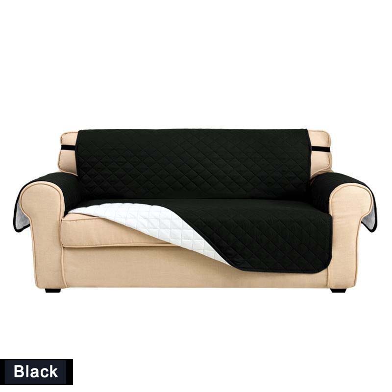 

1 2-местный водоотталкивающий чехол для дивана, твердый чехол для дивана для собак, детей, коврик для дивана, чехлы для дивана для гостиной, защитные чехлы для мебели, противоскользящие чехлы на стулья 1 Seater чёрный