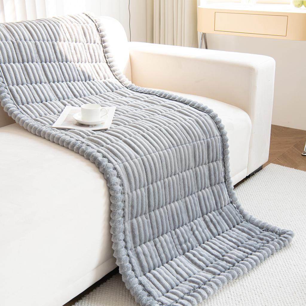 Thicken Plush Sofa Slipcover Universal Non-slip Super Soft Sofa Towel Winter Corduroy Couch Cushion For Living Room Modern Home