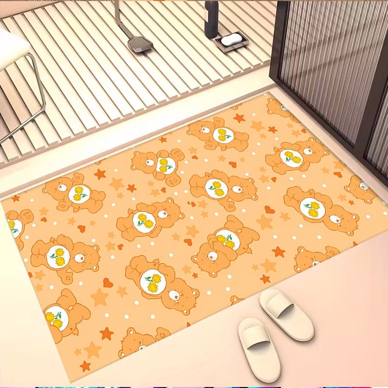 Care Bears Print Rug, Washable Floor Carpet, For Entryway Dorm Laundry Room Office Study, Home Decor Birthday Christmas Gift