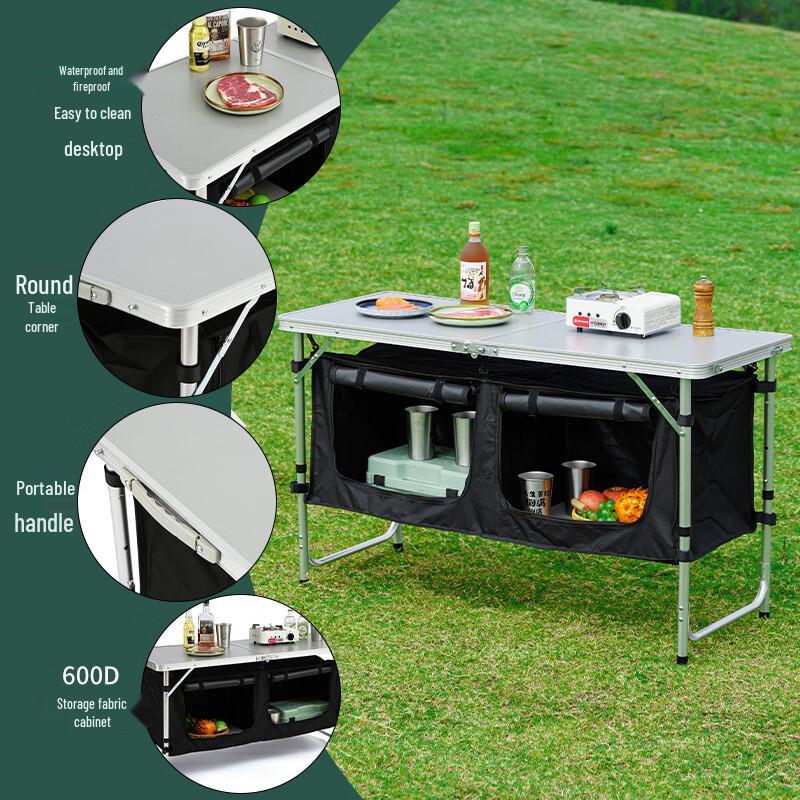 Junkaiwei Outdoor Portable Aluminum Alloy IGT Folding Table