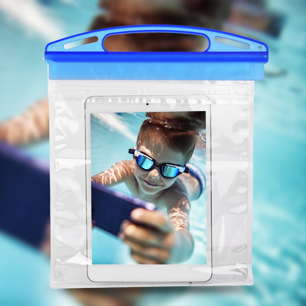 Plastic Outdoor Tablet Computer Waterproof Case Cover Carrying Bag Pouch for Diving Swimming