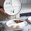 Three Partition Ceramic Dinner Plate Cute Children's Lunch Plate Student Dumplings Dinner Plate Cutlery Set