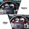 Dashboard Meter Cover Trim Panel Red Carbon Fiber For Dodge Challenger 2009-2014