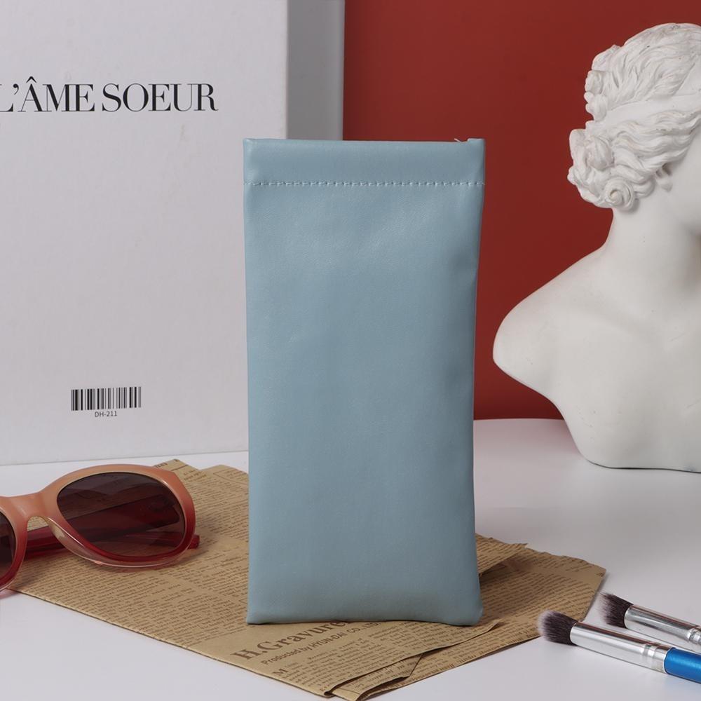 Soft Leather Sun Glasses Pouch Simple Waterproof Bag Case New Eyewear Storage Bags
