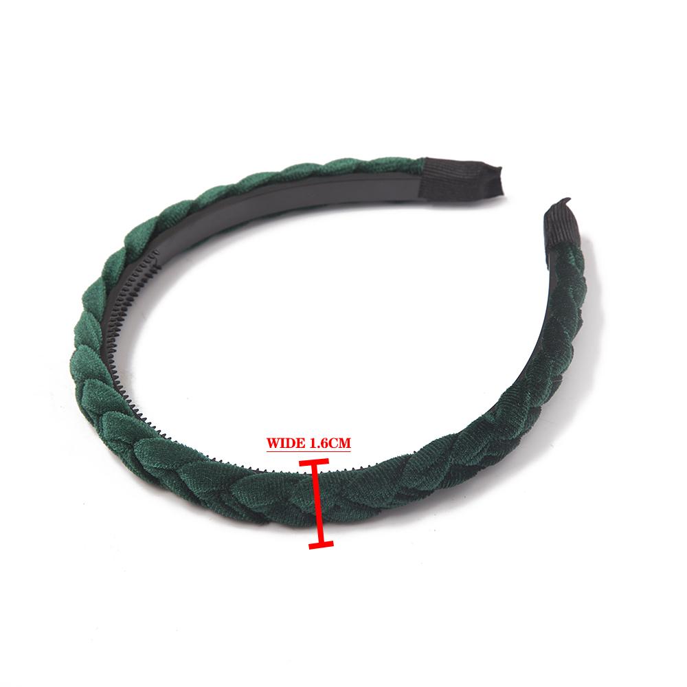 Weaving Hairbands Women Braided Velvet Headbands Hair Hoop Bands Elastic Fashion Bezel Non-Slip Headdress Bezel Hair Accessories