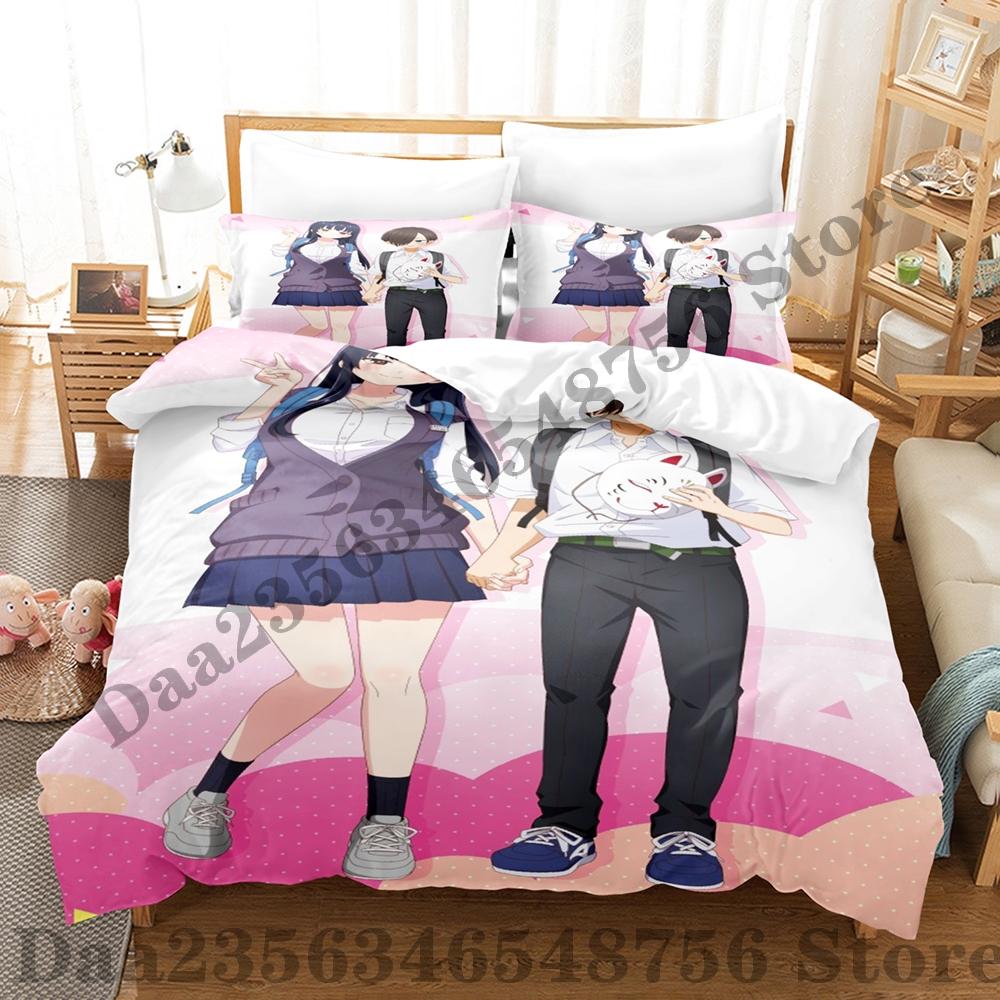 The Dangers In My Heart Ana Yamada Bettwäsche-Set Einzelbett Doppelbett Full Queen King-Size Maße Maße Bettwäsche-Set Erwachsene Menschen Schlafzimmer Bettbezug-Sets