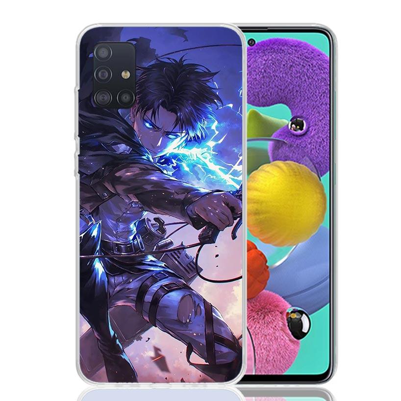 A-Attack on T-Titan Levi Phone Case For Samsung Galaxy A52 A32 A22 A12 A02S A50S A30S A51 A31 AA71 Note 20 Ultra 10 S10 Plus Gal