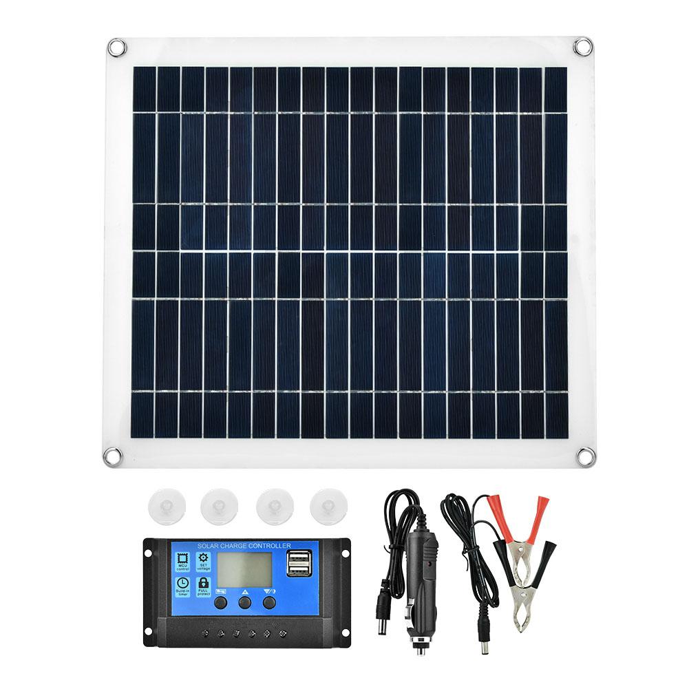 

20W Flexible Polycrystalline Solar Panel Controller Battery Charger