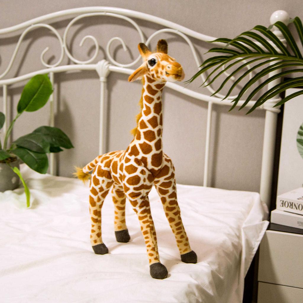 1 Stück 40 cm Niedliche Simulations-Giraffe Plüschtiere Kinder Baby Liebliche Realistische Tierpuppen Kinderzimmer Dekoration Geburtstagsgeschenke